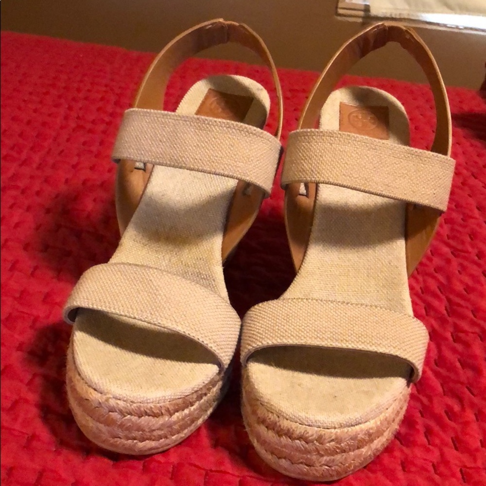 Tory Burch Two Band Wedge Slingback